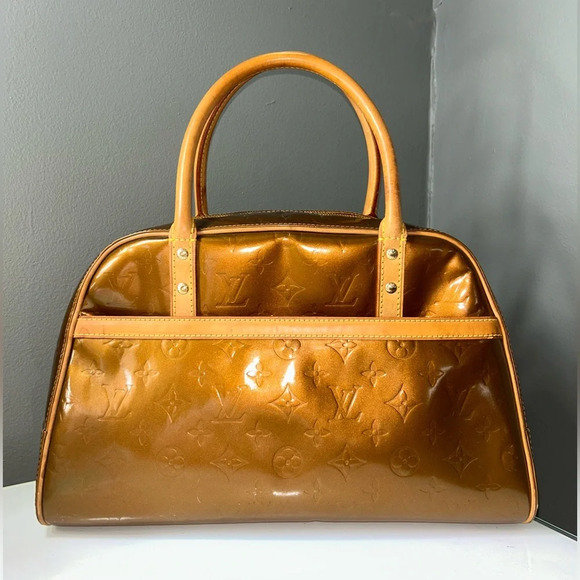 Louis Vuitton Monogram Bronze Vernis Tompkins Square Handbag BA0060 - Picture 1 of 16